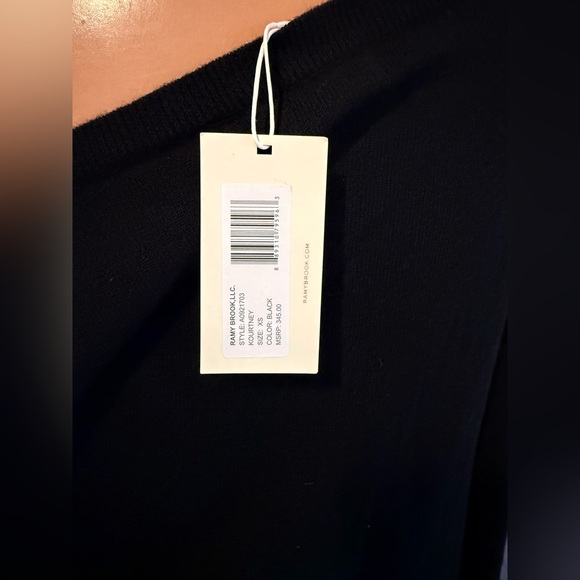 RAMY BROOK Kourtney Off-The-Shoulder Sweater Dress in Black - Picture 15 of 16